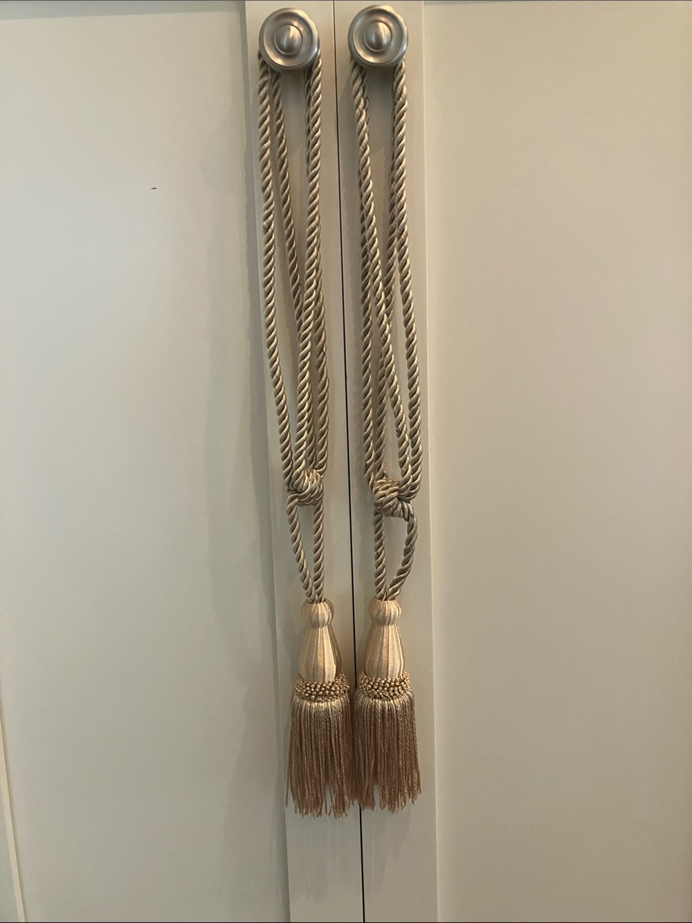 Gold Tassel Curtain Tiebacks - Pair